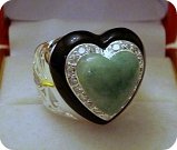 Bague en jade et argent 925