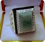 Bague en jade et argent 925